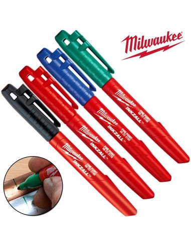 Conjunto 4 marcadores Milwaukee Inkzall