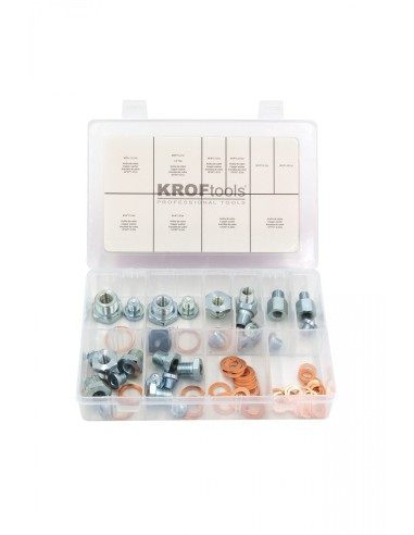 Kit especial para bujões e anilhas de cárter - 63 peças