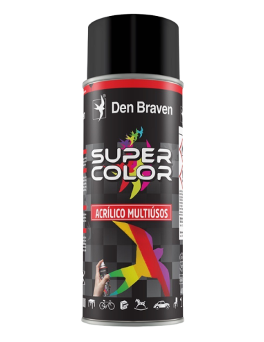 Spray Tinta Acrílica preto brilhante 400 ml - RAL 9005