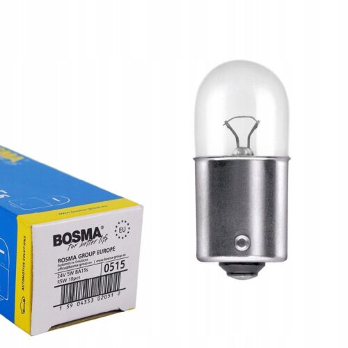 Lâmpada Auto Bosma 24V 5W BA15s (caixa 10 unidades)