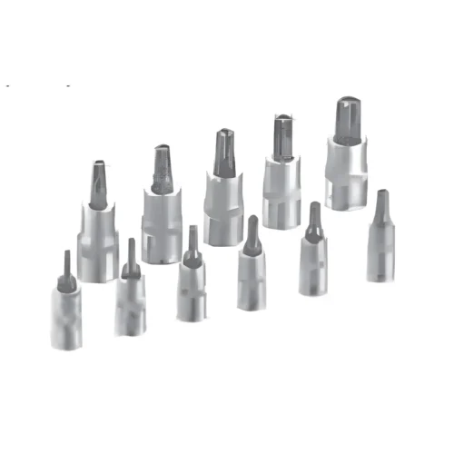 Jogo 11 Chaves Caixa 1/4"e 3/8" bits Torx com furo Jonnesway