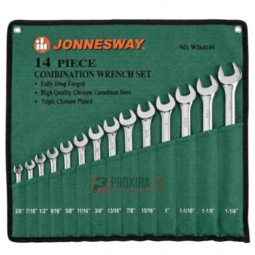 Jogo 14 Chaves Boca-Luneta SAE (polegadas) Jonnesway