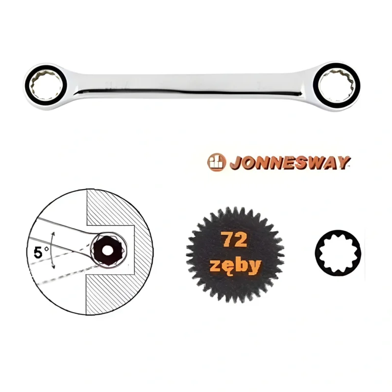 Jogo 4 Chaves Luneta Torx com Roquete E6-E24 Jonnesway