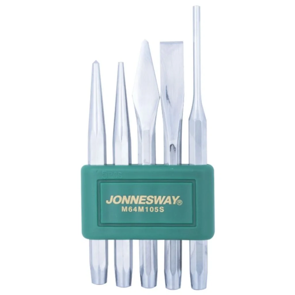 Jogo 5 punções e escopros Jonnesway