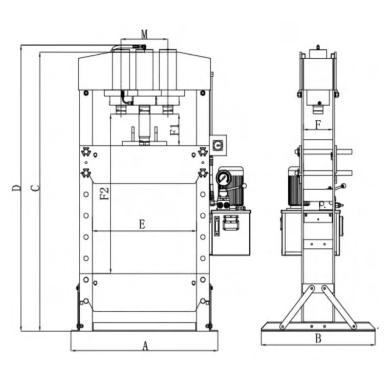 Prensa Hidráulica Kroftools dupla velocidade Elétrica - 100 Toneladas - 1