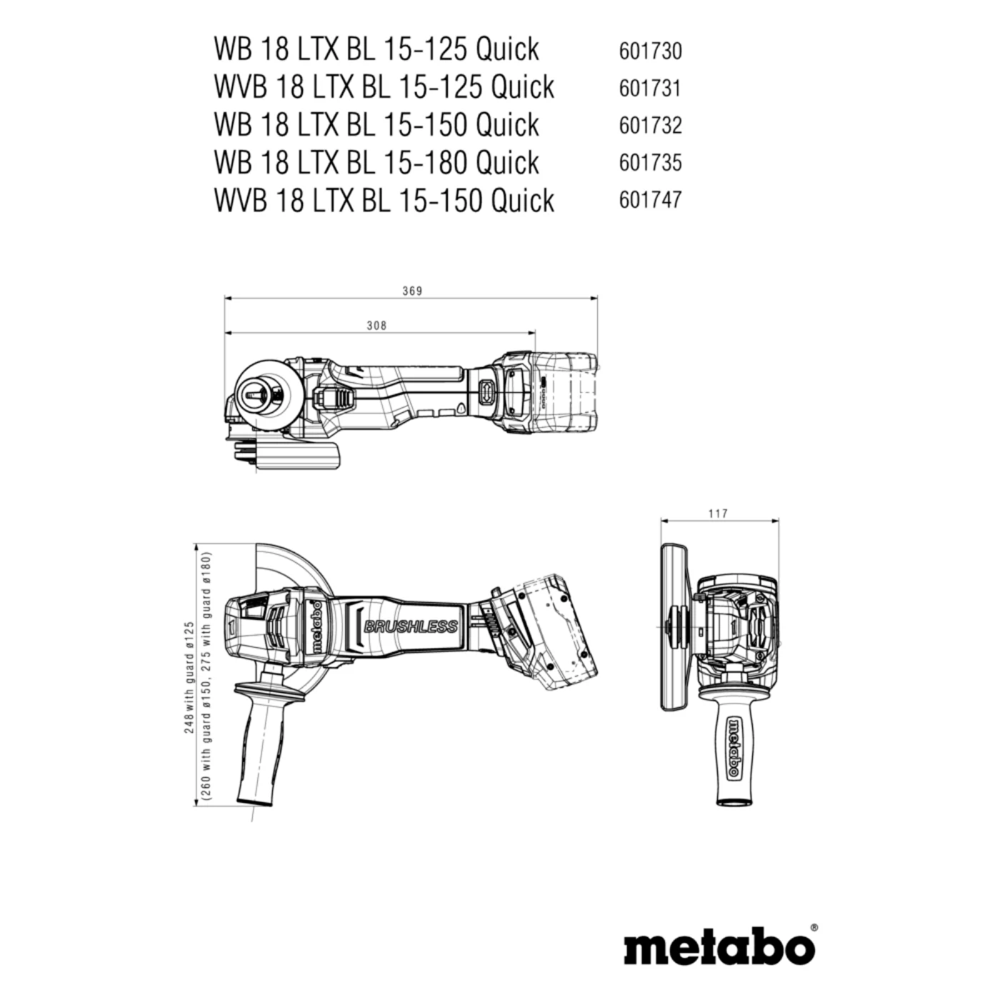 Rebarbadora Metabo WVB 18 LTX BL 125 Quick - 3