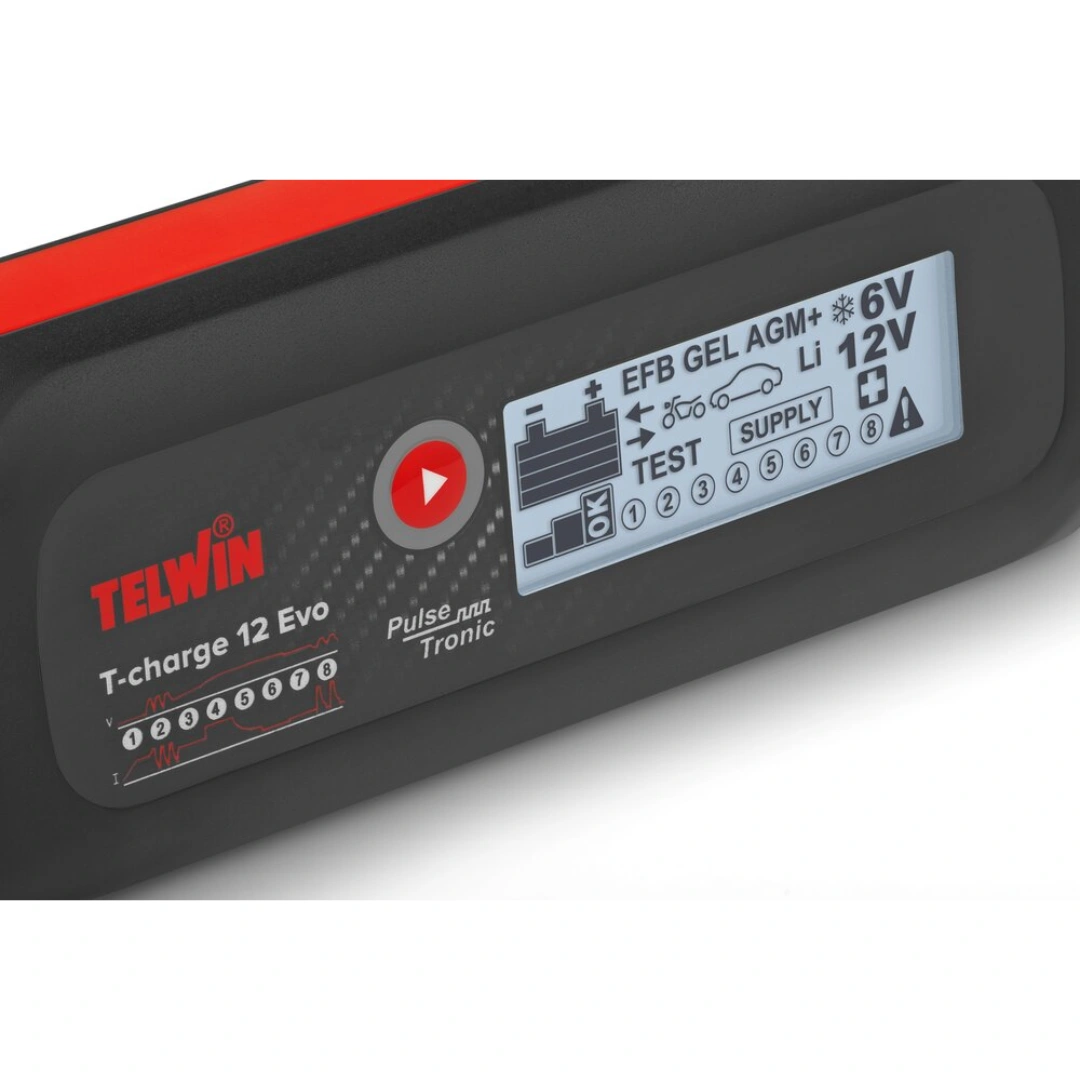Carregador e tester baterias Telwin T-CHARGE 12 EVO - 3