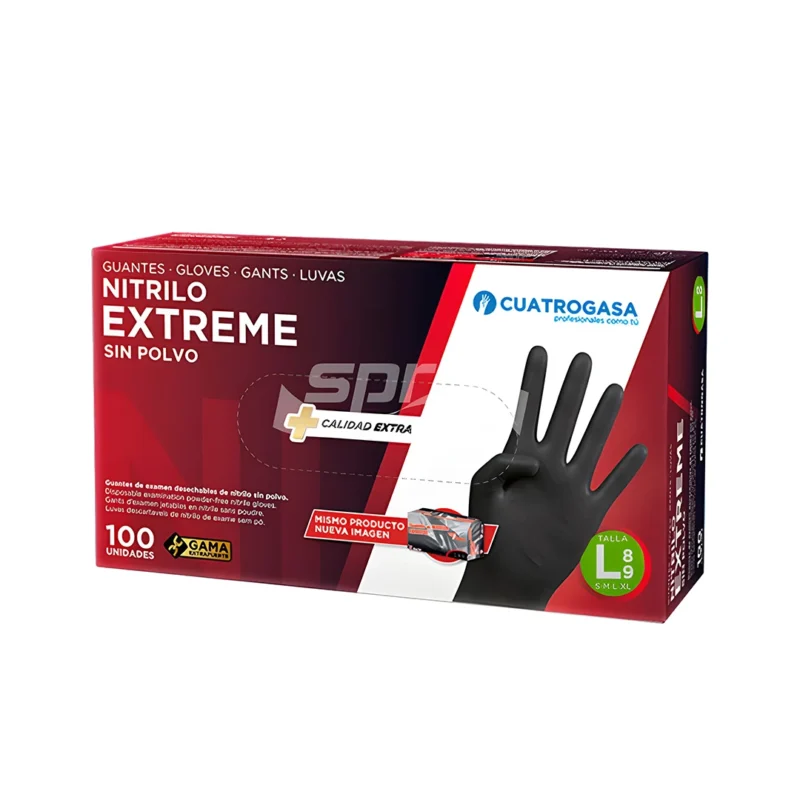 Luvas descartáveis Extreme Nitrilo Pretas