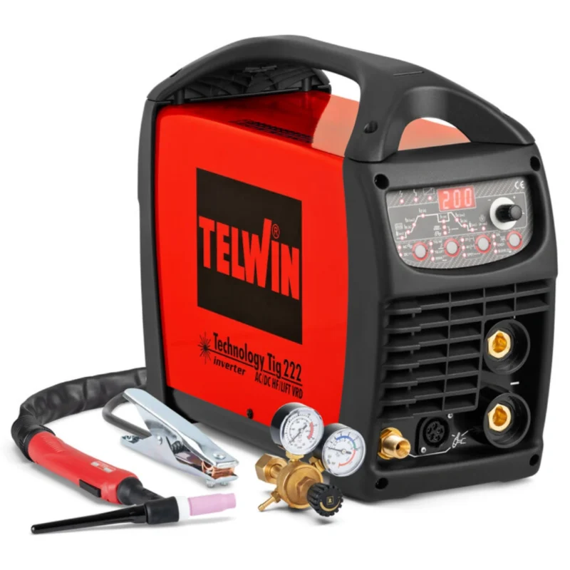 Máquina Soldar Inverter TELWIN Technology Tig 222 AC_DC-HF_Lift VRD