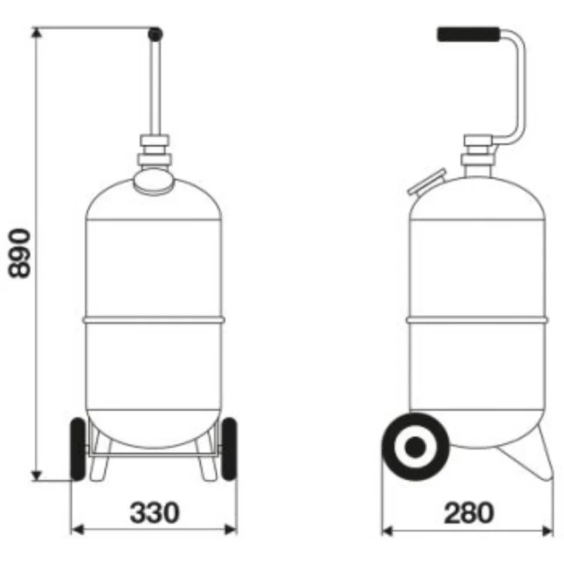 Distribuidor de Óleo Pneumático 24 Litros RAASM 33024 - 1