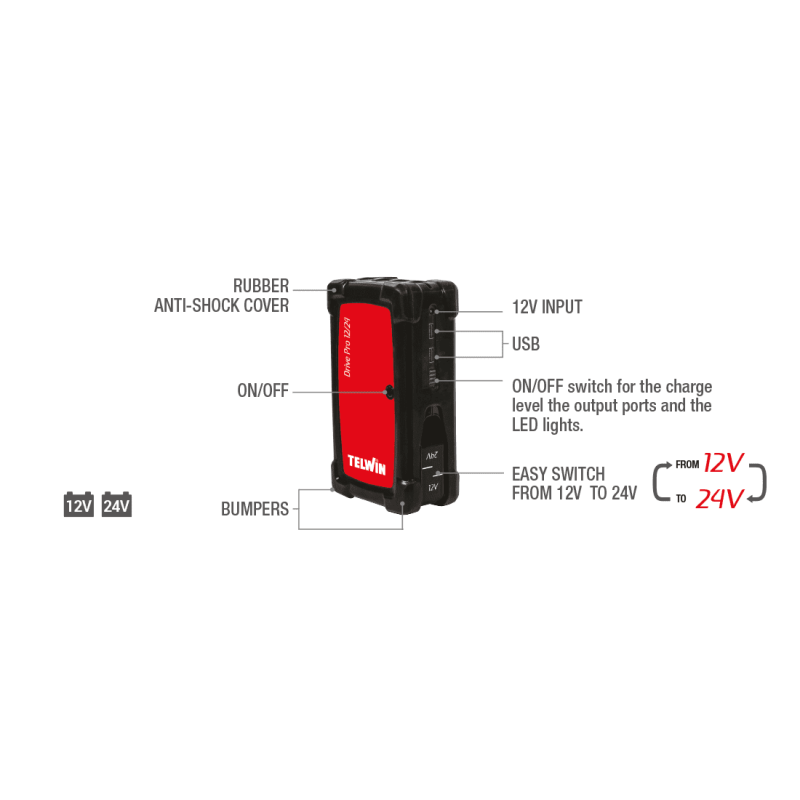 Booster TELWIN DRIVE PRO 12/24