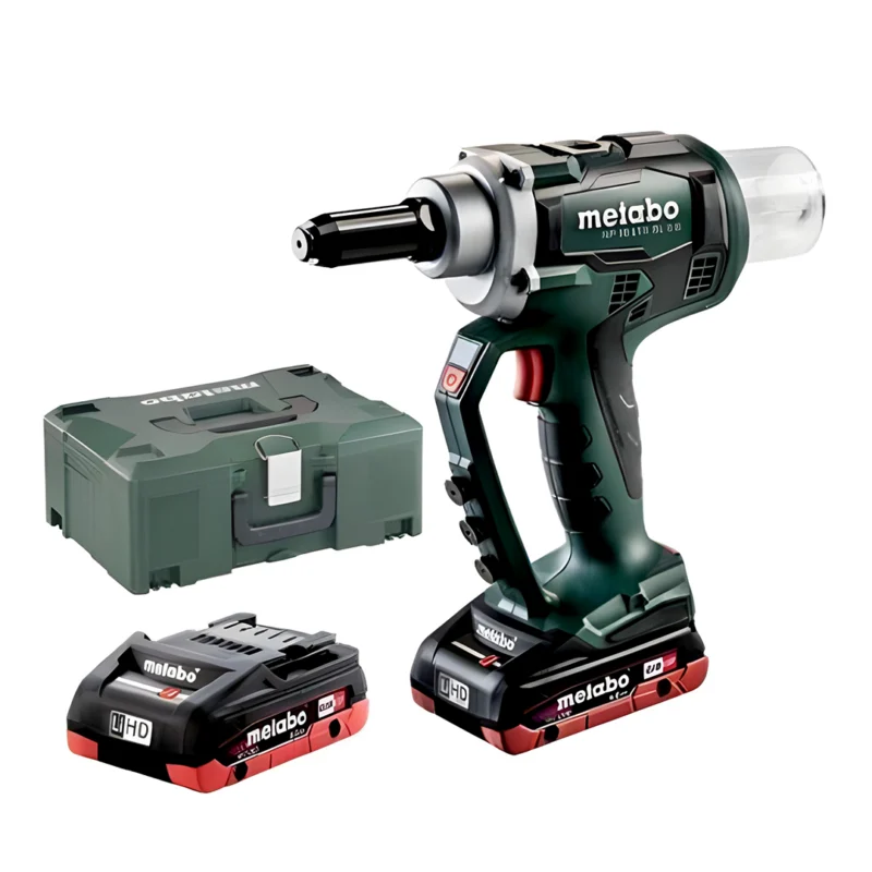 Pistola Rebitar sem Fio - METABO NP 18 LTX BL 5.0 + 2 Baterias e carregador