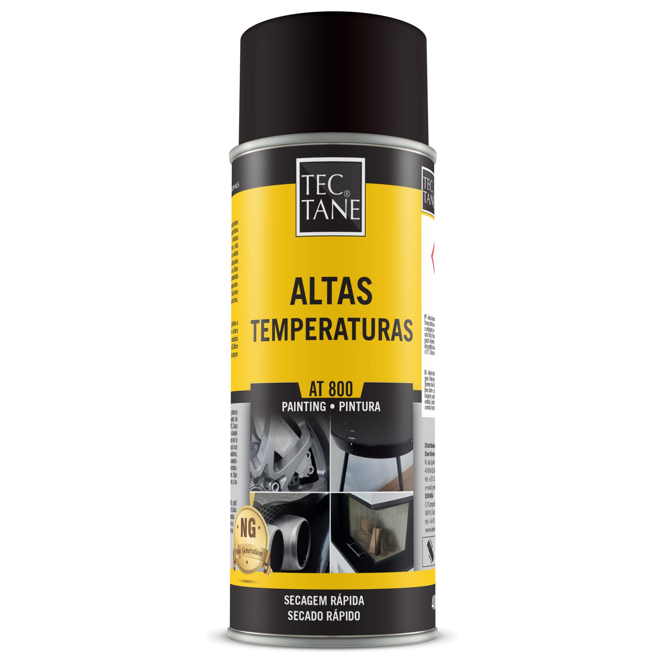 Spray tinta alta temperatura Tectane 800º Preto 400ml