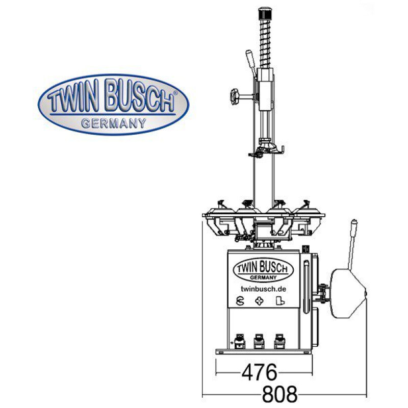 Máquina Montar/Desmontar Pneus Semi automática 230V