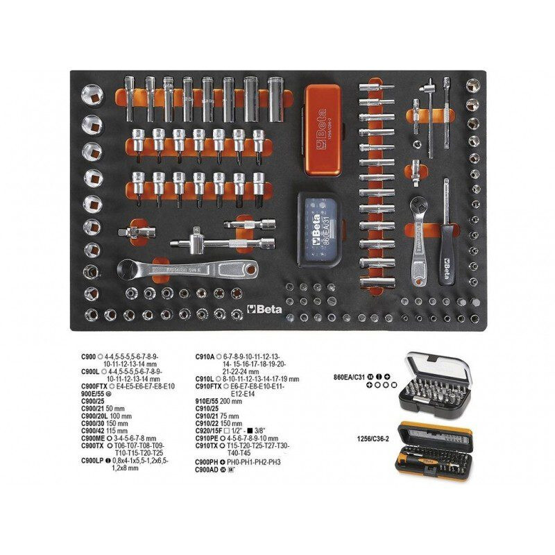 Carro Ferramenta 8 Gavetas BETA 2400S-08/E-L completo com 398 Peças