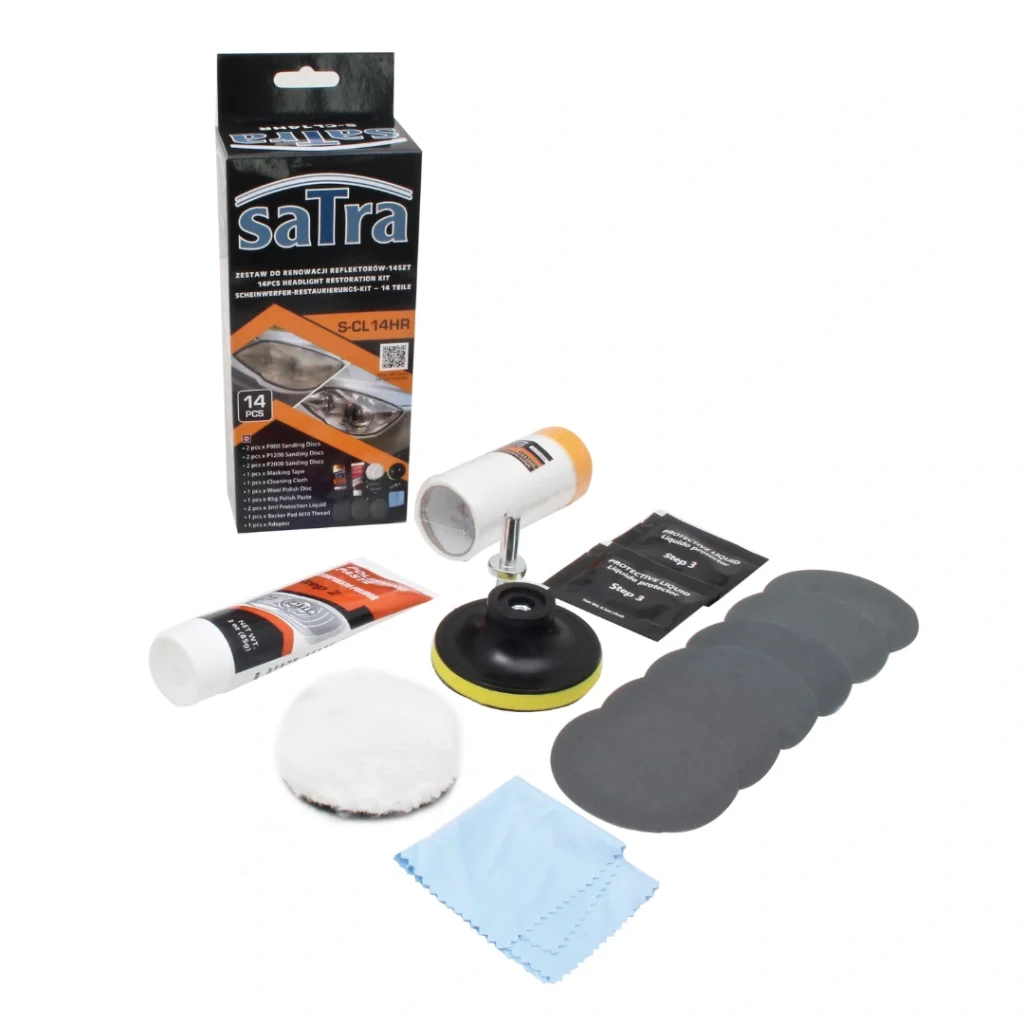 Kit Restauração de Faróis, lanternas, faróis de neblina ou luzes direcionais