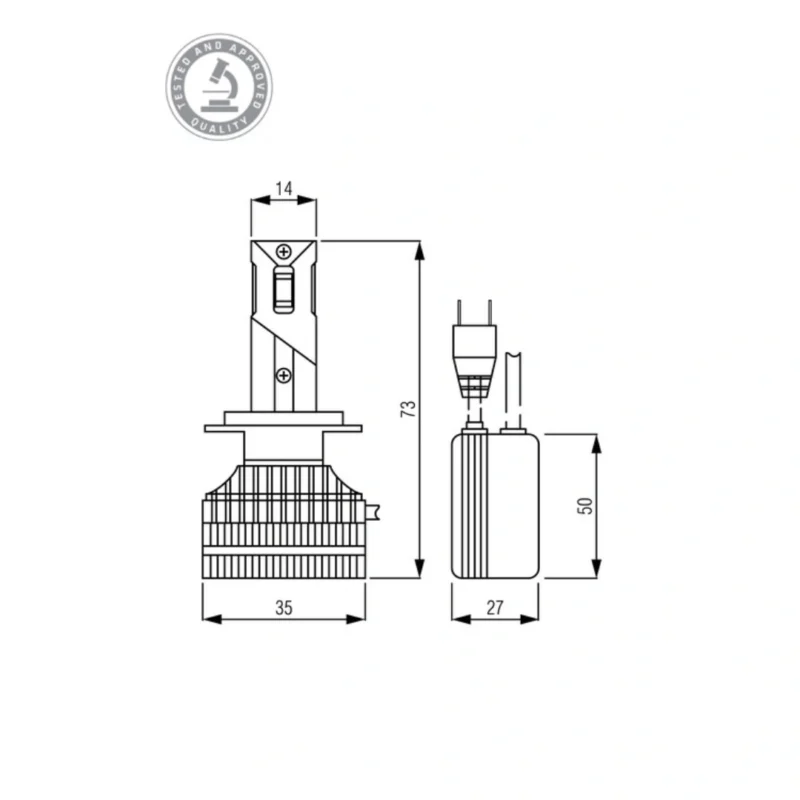 KIT 2 Lampâdas LED H4 12_24V - 2