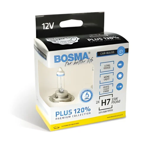 Kit 2 Lâmpadas Luz Branca H4 Bosma Plus 120%