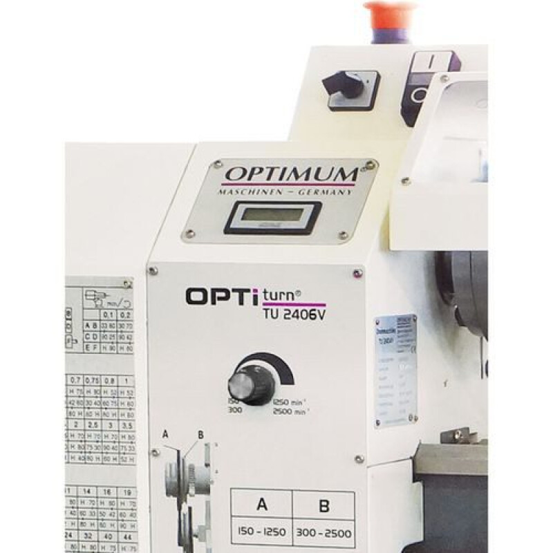 Torno mecânico Optiturn TU 2406 V ( Vario) 230V Optimum Maschinen