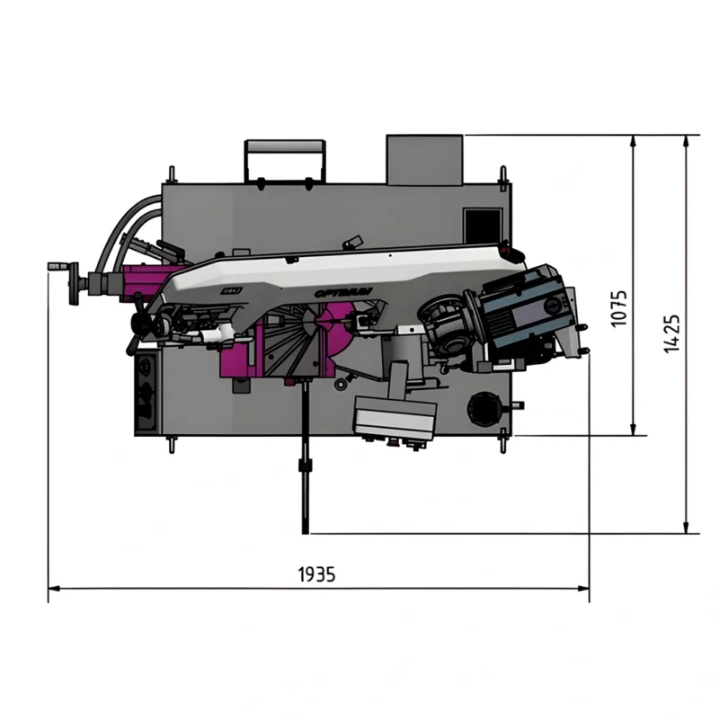 Serrote de fita com velocidade variável Optisaw SD 351AV Optimum Maschinen