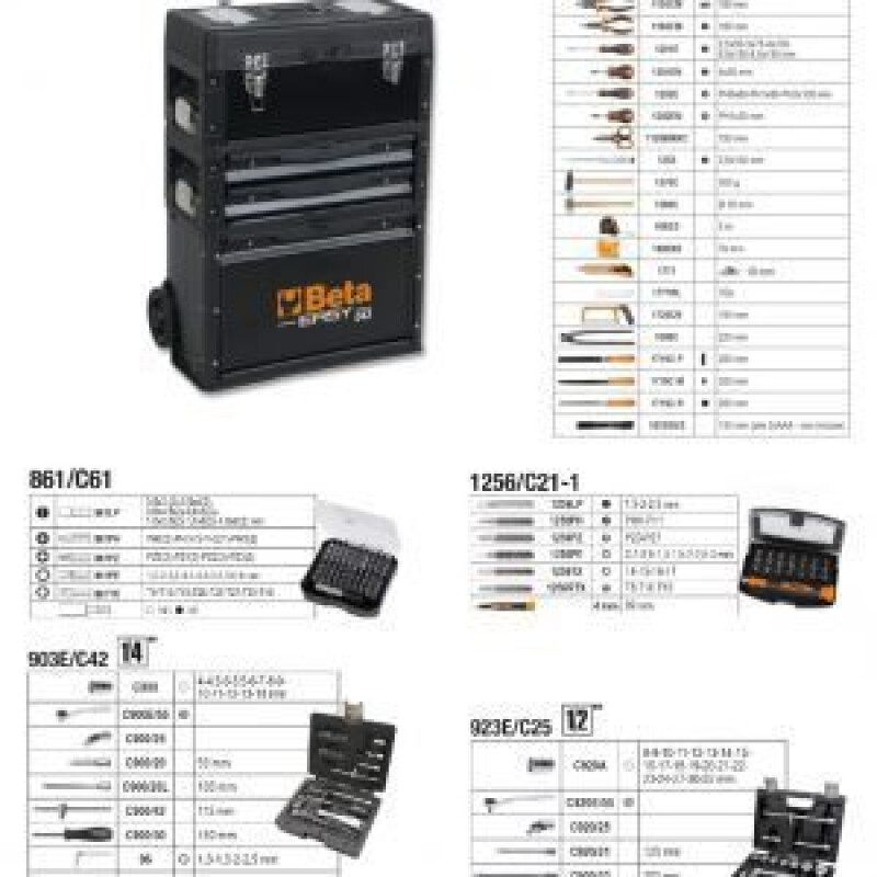 Trolley 221 ferramentas manutenção Industrial BETA 4300E/21