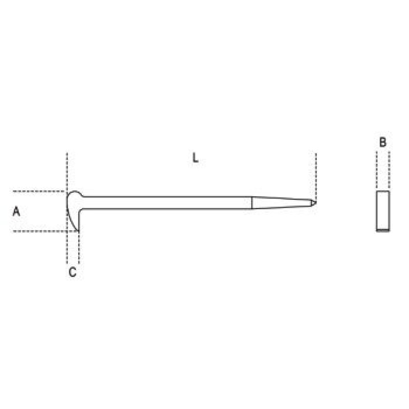 Alavanca com extremidade pontiaguda e em cunha 400mm BETA 964