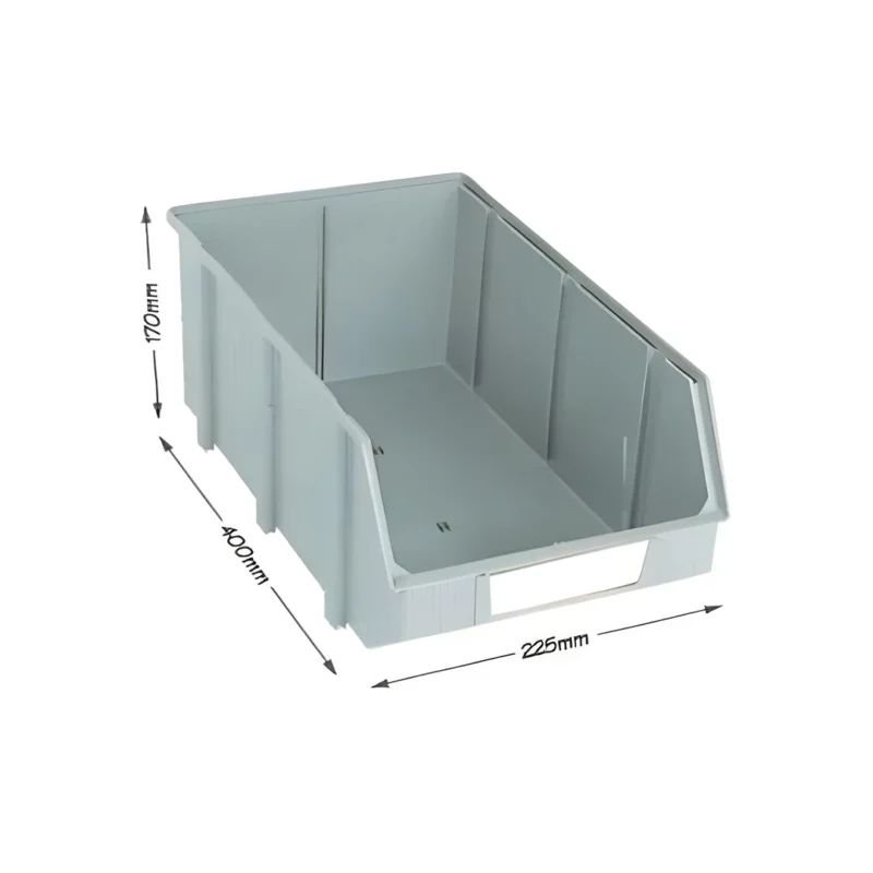 Caixa Arrumação Stock SUC Modelo "B" cinzenta 300x150x125mm