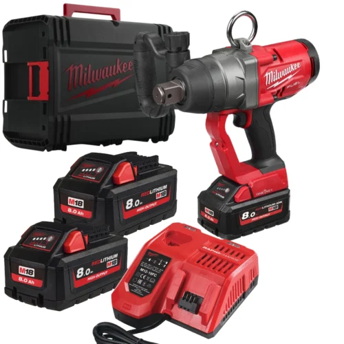 Chave Rodas 1″ 2400Nm desaperto Milwaukee + 2 BAT 18V 8Ah + oferta