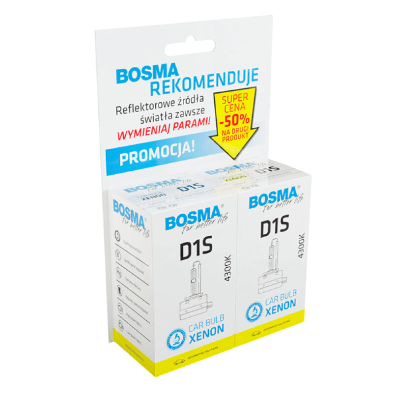 Kit 2 Lâmpadas BOSMA D1S HID Xenon Bulb 6000k