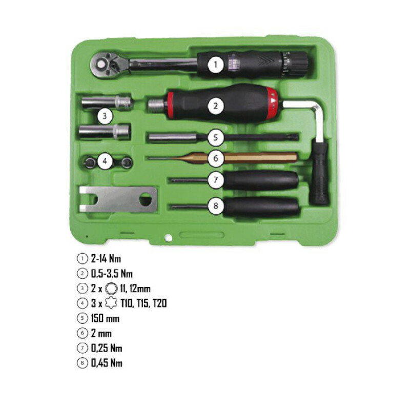 Kit ferramentas para montagem e remoção da válvula TPMS