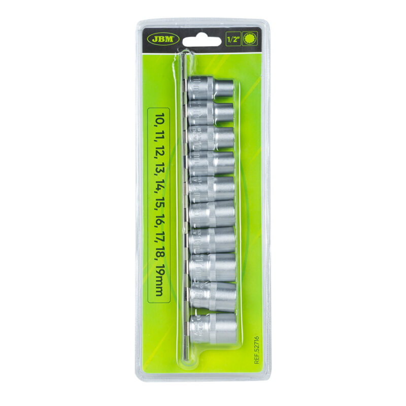 Jogo 10 Chaves 12 Faces ou Estriadas 1/2" - JBM