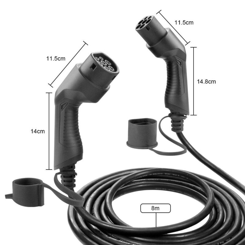 Cabo carregamento carros elétricos e híbridos 400V 16Amp 11kW tipo 2