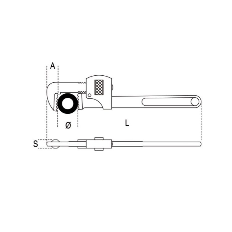 Chave tubos em liga leve modelo americano BETA 363 450mm