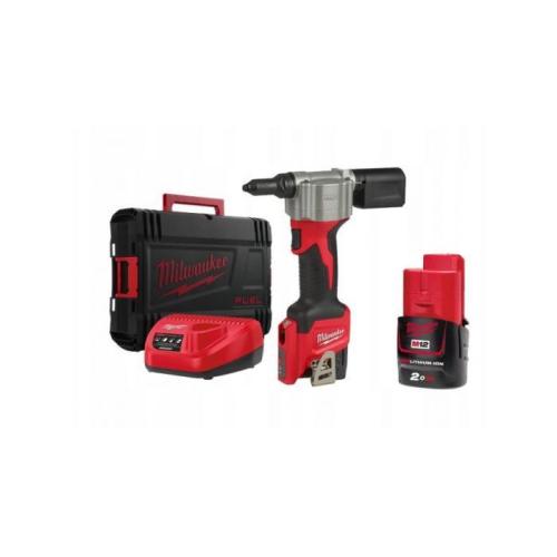 Rebitadora 12V Milwaukee M12 BPRT + 1 Baterias Ah + carregador + mala