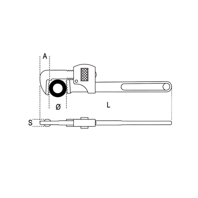 Chave tubos em liga leve modelo americano BETA 363 350mm