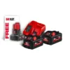 Pack baterias Milwaukee 2X 18v 8aH + 1X 12V 4aH + Carregador