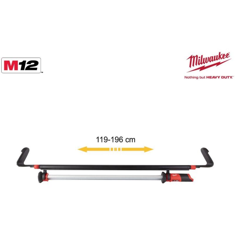 Gambiarra capô Milwaukee TRUEVIEW™ + 2 baterias 2Ah e carregador