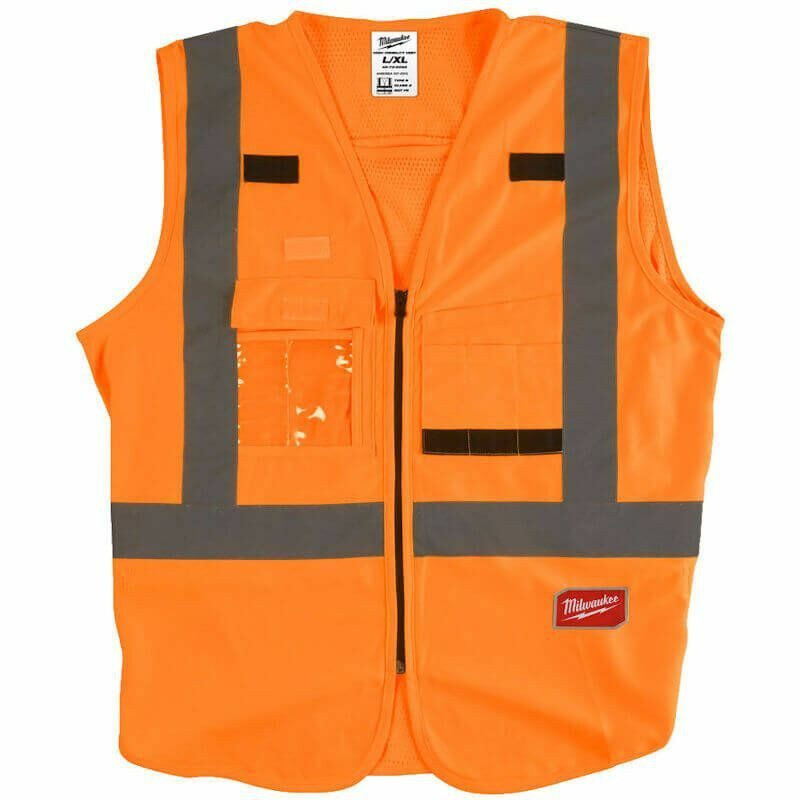 Colete de segurança de alta visibilidade Milwaukee Classe 2 (laranja) L/XL