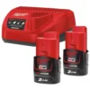 Bomba lubrificação Milwaukee M12 GG-0 + kit 2 baterias 2Ah + carregador - 4