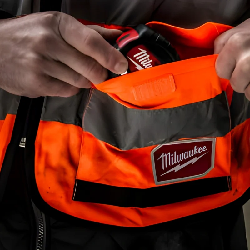 Colete segurança alta visibilidade Milwaukee Premium (laranja) L/XL