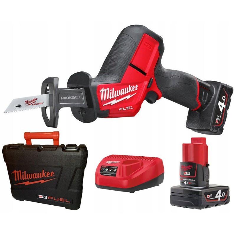 Serra sabre a bateria Milwaukee M12 CHZ-402C + 2 baterias 4ah + carregador