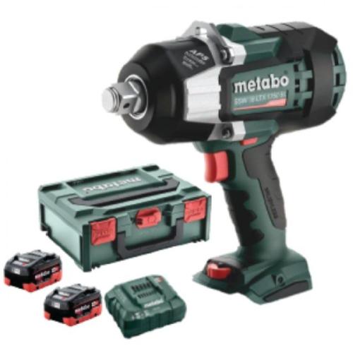 Máquina impacto 3/4" Metabo SSW 18 LTX 1750 BL + 2 baterias 5,5Ah e carregador