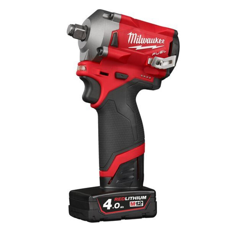 Pistola Impacto 1/2" Milwaukee 339Nm + 2 baterias (2Ah e 4Ah) + carregador + mala