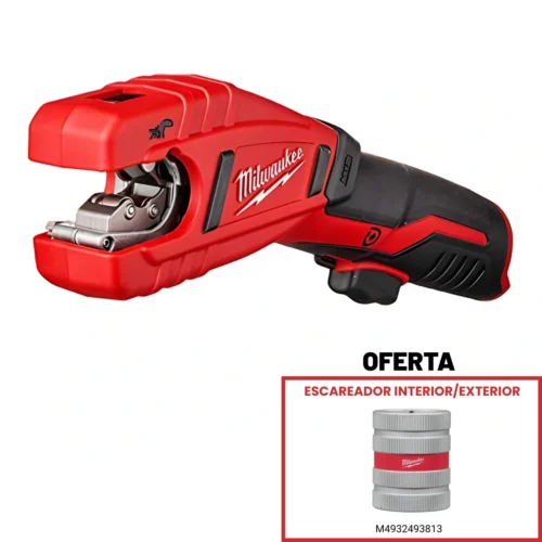 Cortadora tubos aço Inox Milwaukee Raptor + 2 baterias 2Ah e carregador