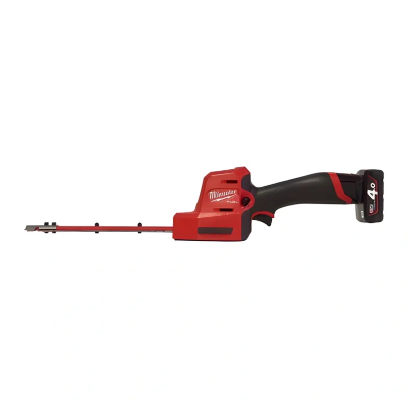 Podadora sebes com lâmina 20cm Milwaukee M12 FHT20 + 2 bat 4Ah e carregador