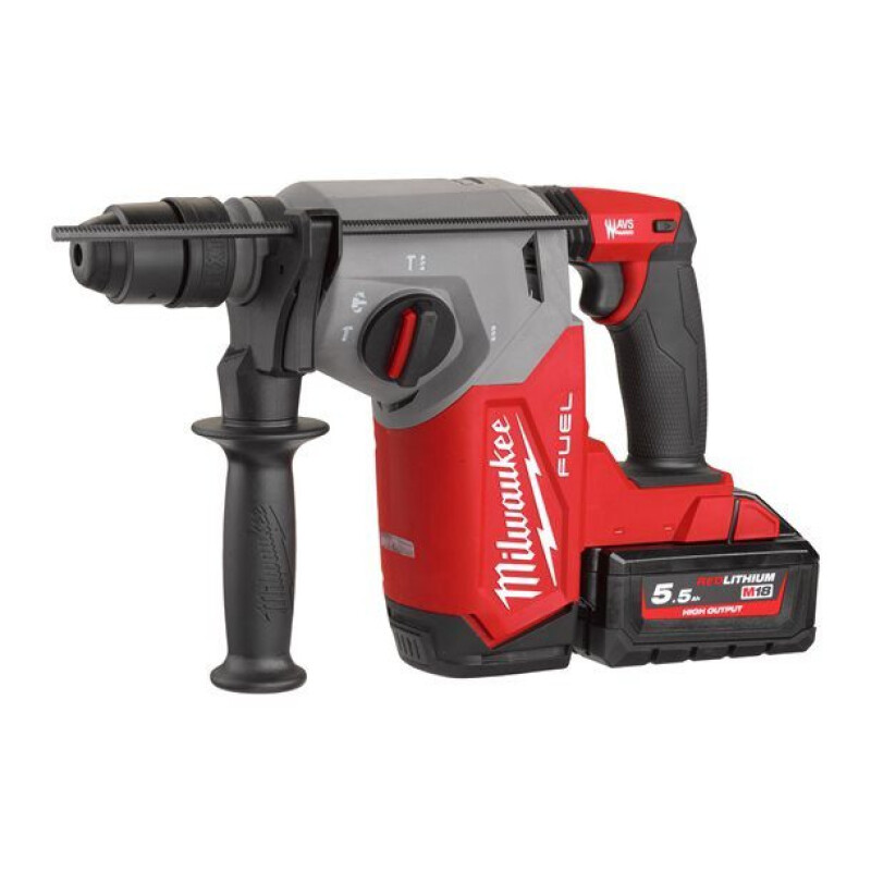 Martelo combinado Milwaukee SDS-PLUS 26mm com FIXTEC™ + 2 bat 5Ah + carregador + oferta