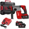 Martelo combinado Milwaukee SDS-PLUS sem escovas 26mm com FIXTEC™ + 2 bat 5Ah + carregador
