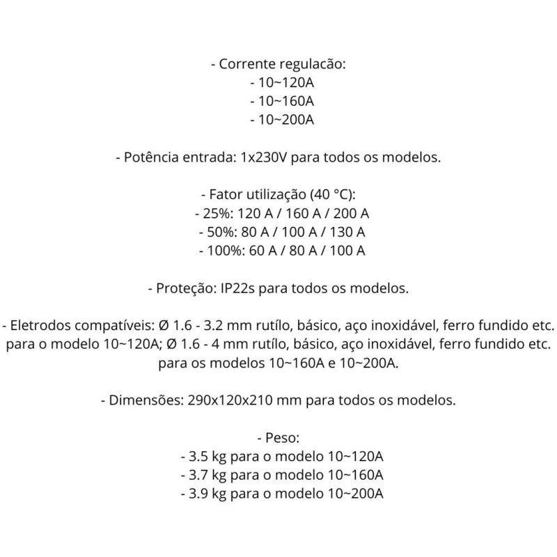 Máquina de solda inversora para soldagem MMA BETA 1860BH