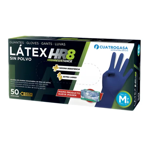 Caixa 50 luvas Latex azuis extra resistentes - XL