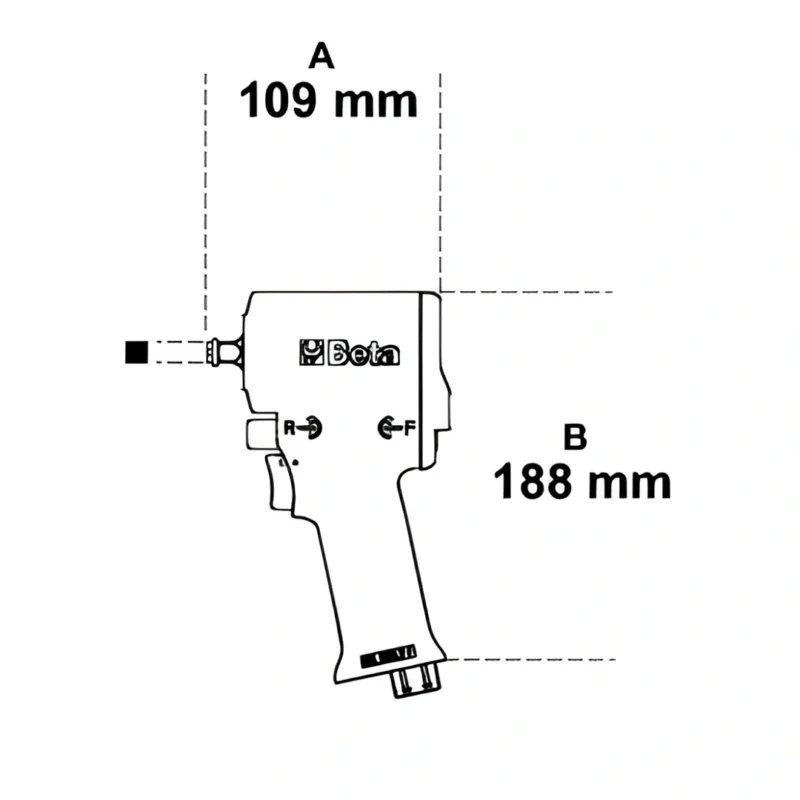 Chave de impacto reversível compacta BETA 1924XM